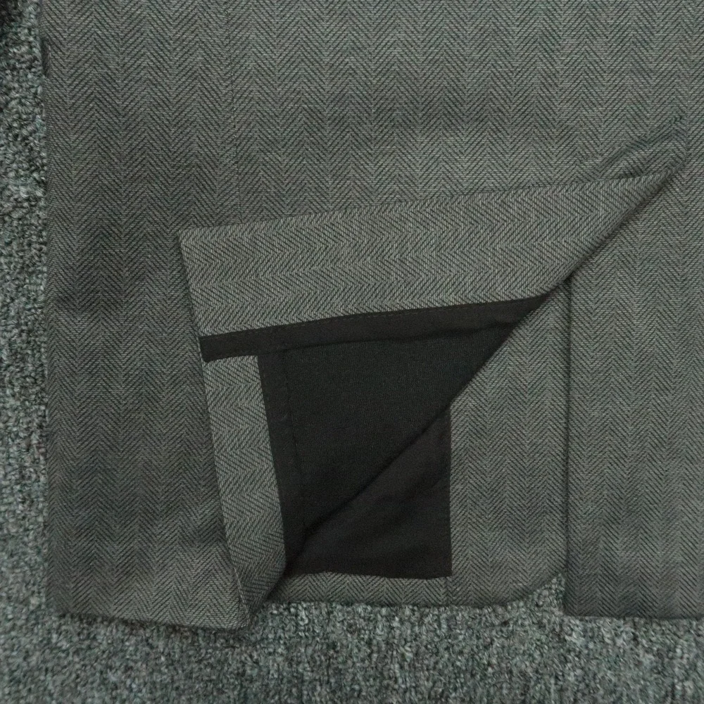Mizzen Main Blazer‎ Mens Medium Gray Trim Herringbone Stretch Sport Coat